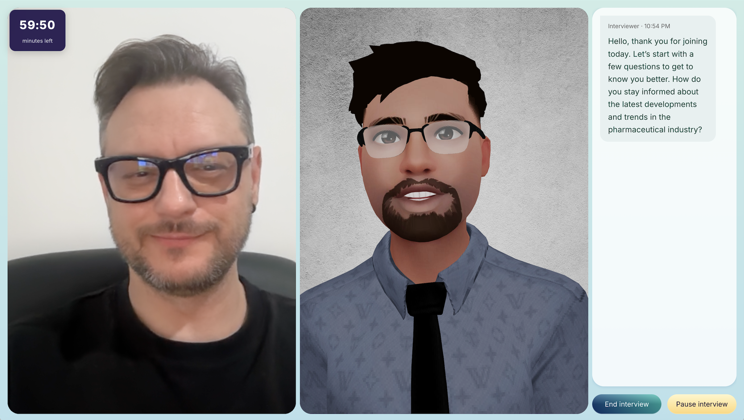 Interview Analysis Screenshot